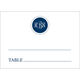Navy Circle Initials Folded Place Cards Image 4 of 4